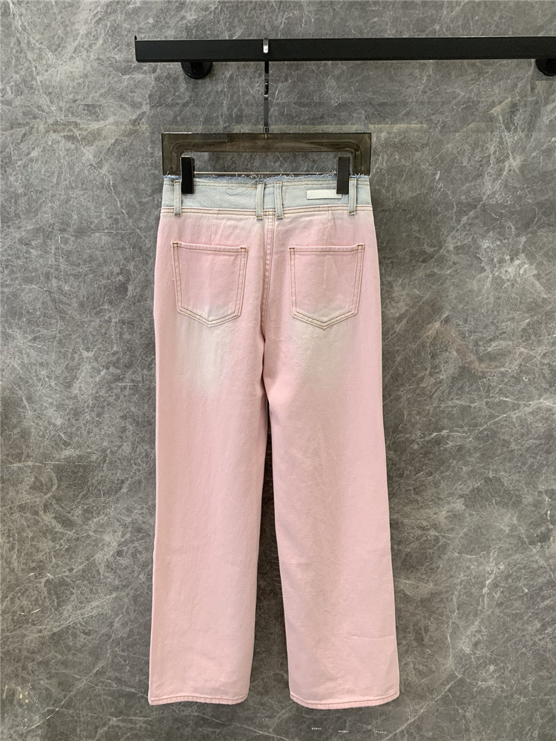 M1um1u classic patchwork denim trousers replica d&g clothing