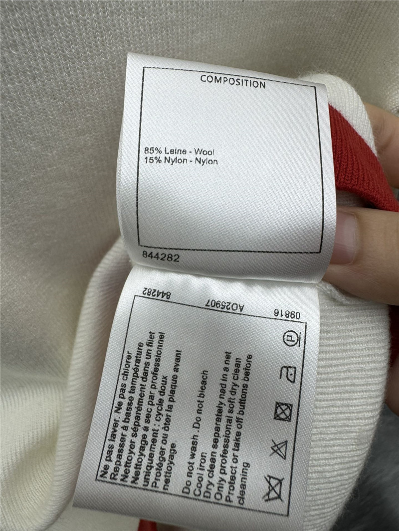 Ch**el contrast color knit top replica designer clothes