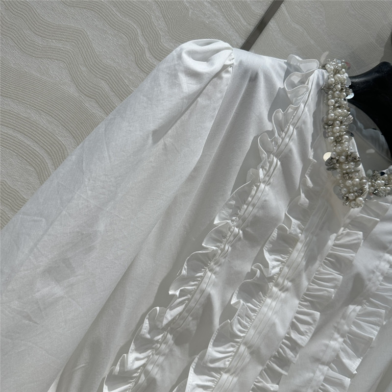 M1um1u heavy industry fixed bead collar shirt replicas clothes