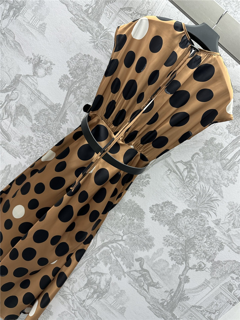 Vanitoo polka dot belt dress replica d&g clothing