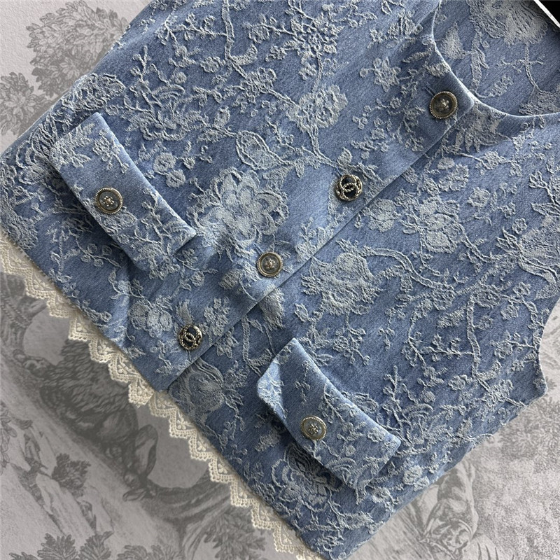 Ch**el jacquard vest skirt suit replica designer clothes