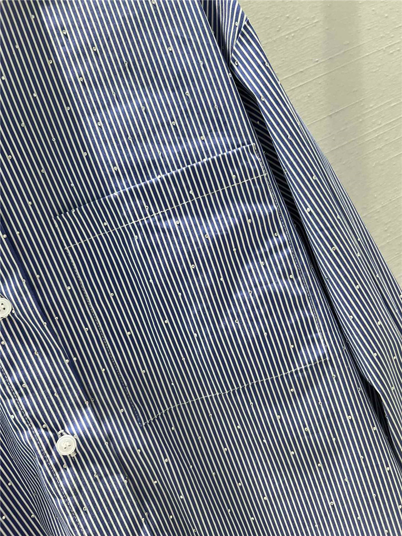 Ce1i*e striped rhinestone long-sleeved shirt replica clothes