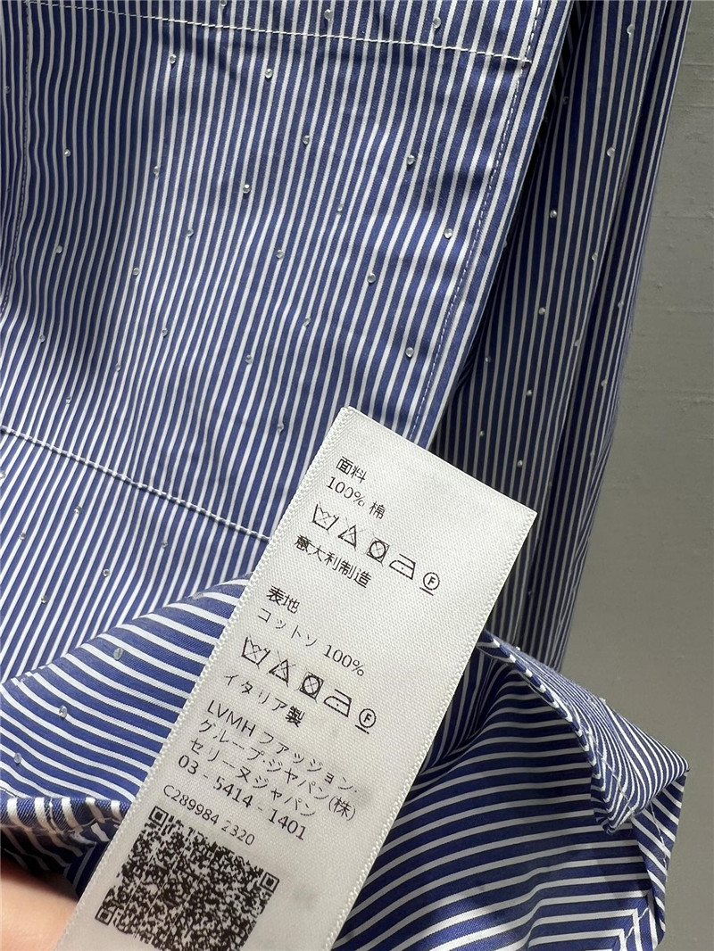 Ce1i*e striped rhinestone long-sleeved shirt replica clothes