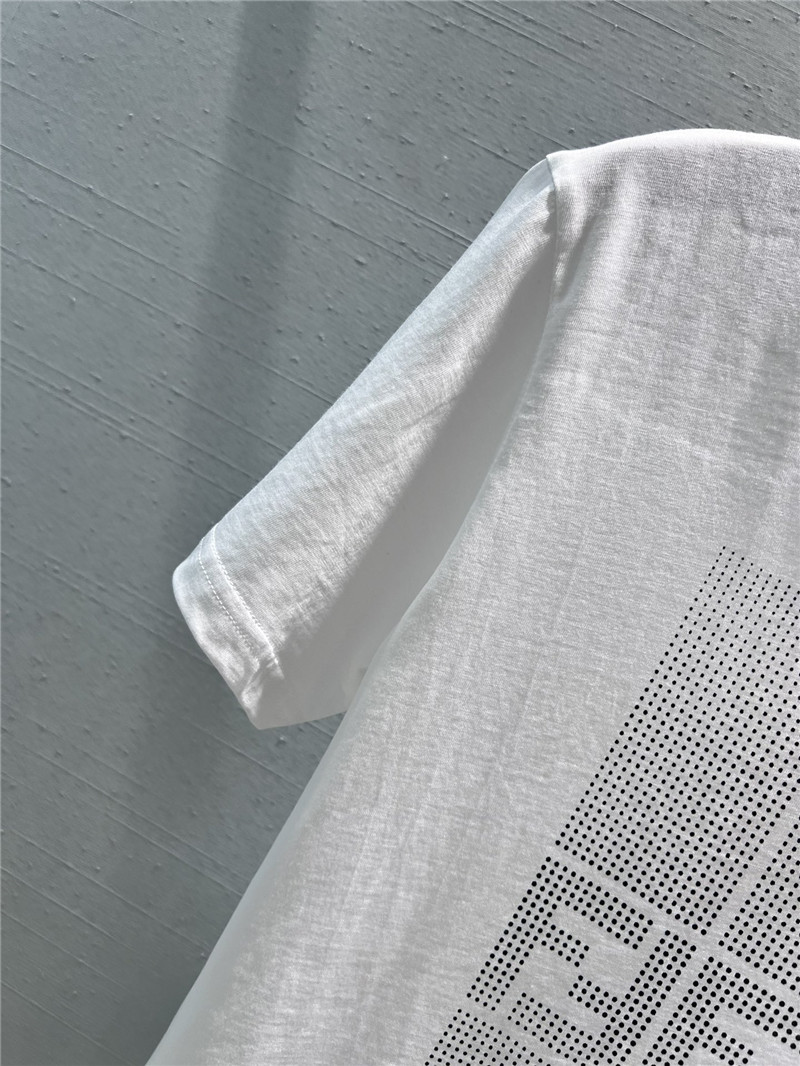 F**di gradient letter print short-sleeved t-shirt replica clothing