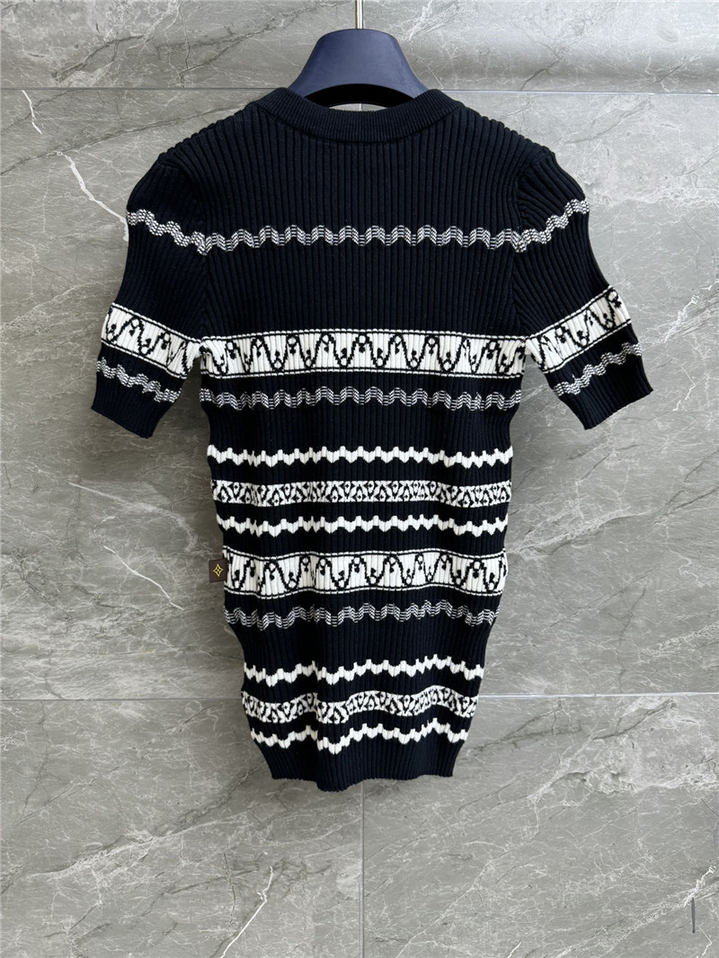 l0vis Vvtt0n lv striped knit short sleeves replicas clothes
