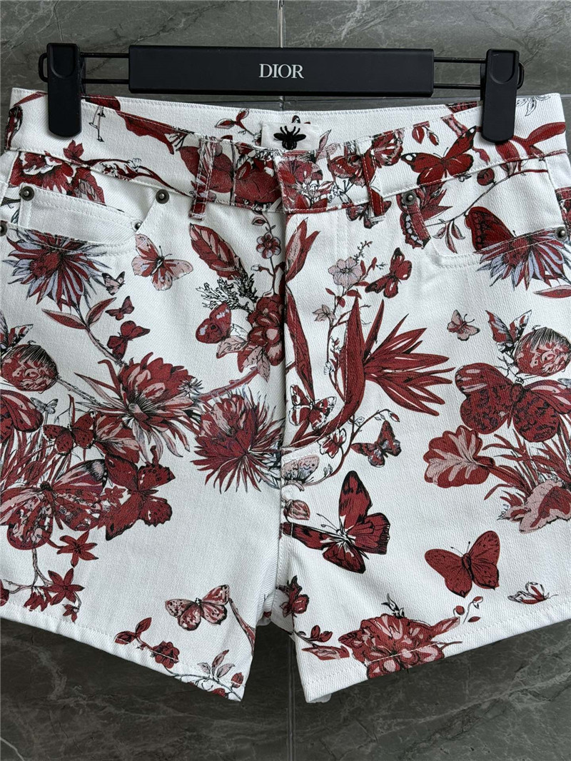 D10r butterfly denim shorts replica clothing