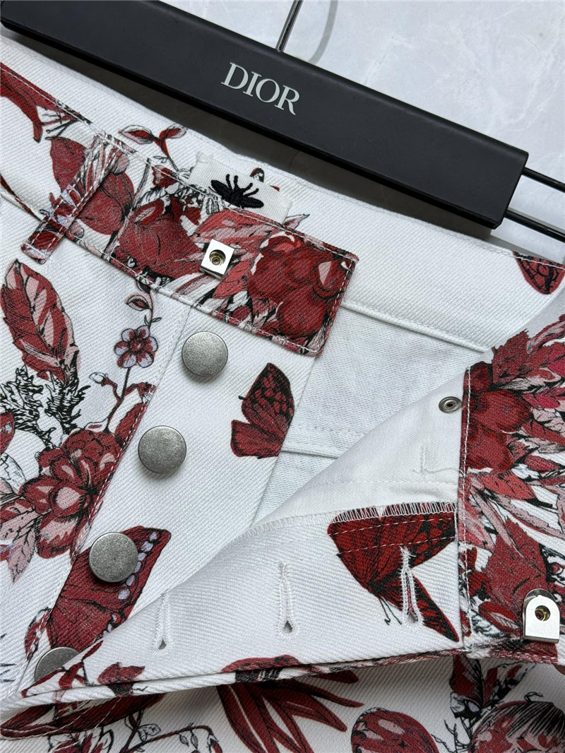 D10r butterfly denim shorts replica clothing