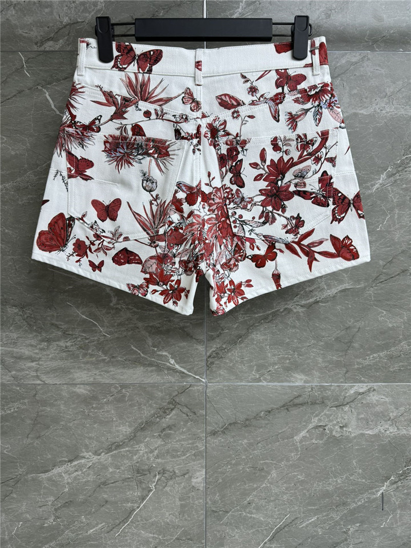D10r butterfly denim shorts replica clothing