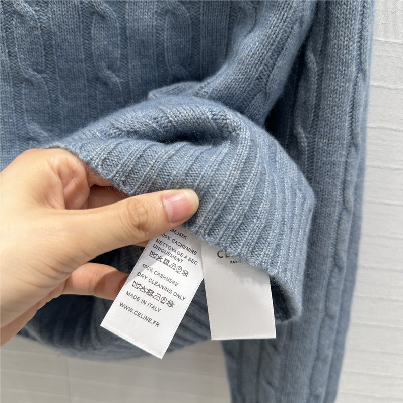 Ce1i*e cable knit cashmere sweater replica designer clothes