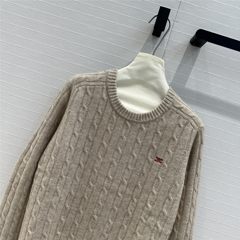 Ce1i*e cable knit cashmere sweater replica designer clothes