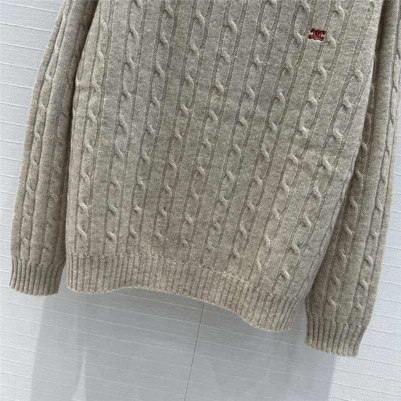 Ce1i*e cable knit cashmere sweater replica designer clothes