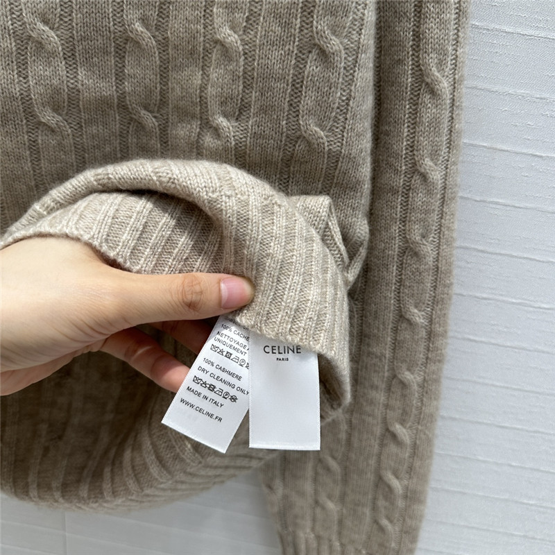 Ce1i*e cable knit cashmere sweater replica designer clothes