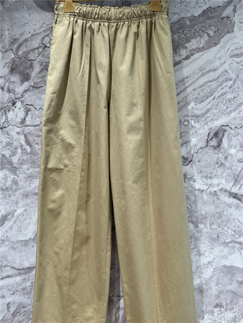 Pra*a khaki elastic waist trousers cheap replica designer clothes