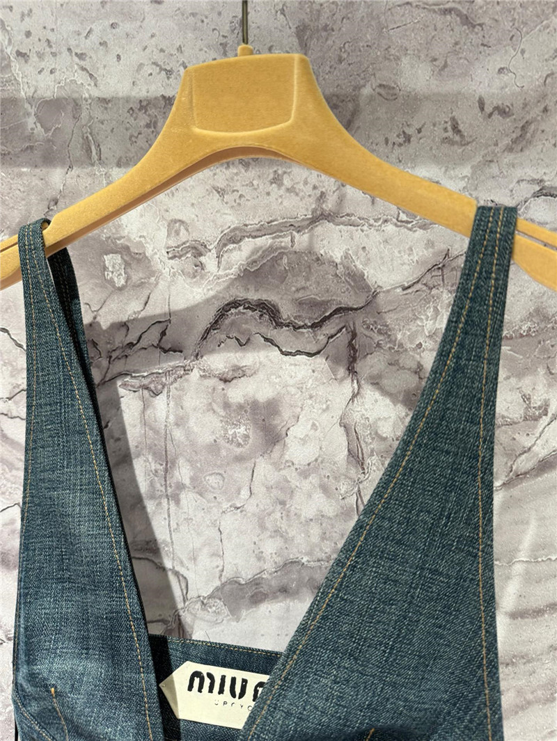 M1um1u denim tube top cheap replica designer clothes