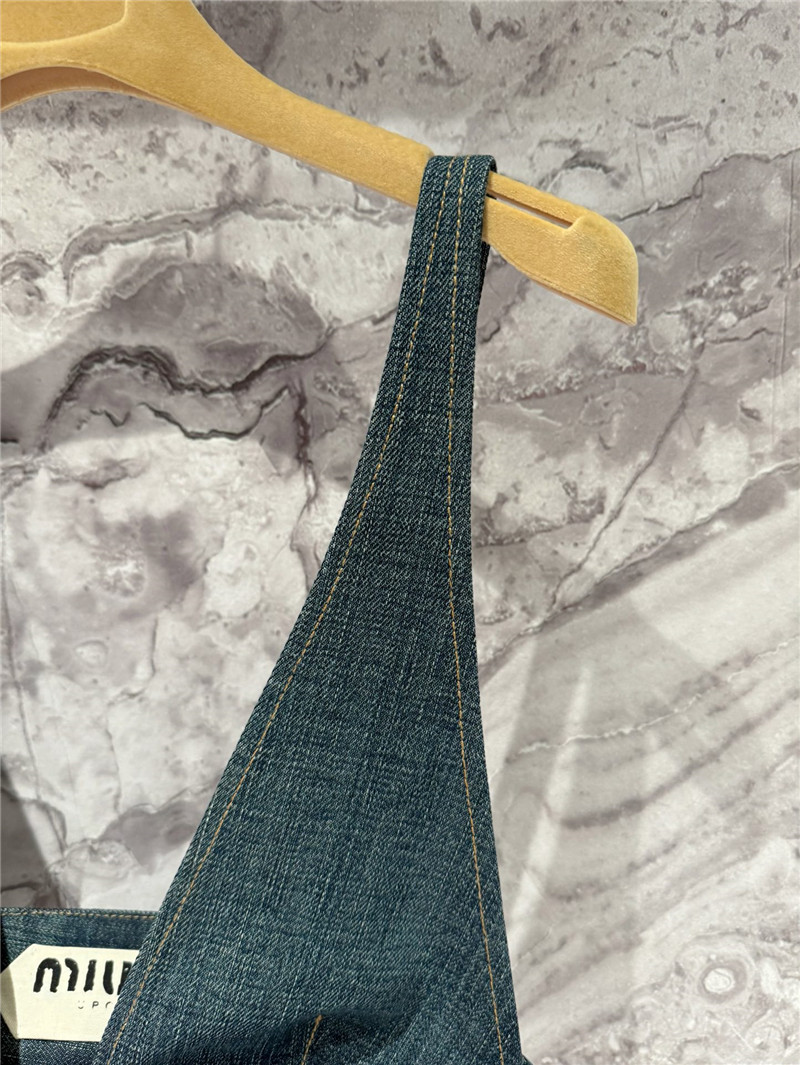 M1um1u denim tube top cheap replica designer clothes