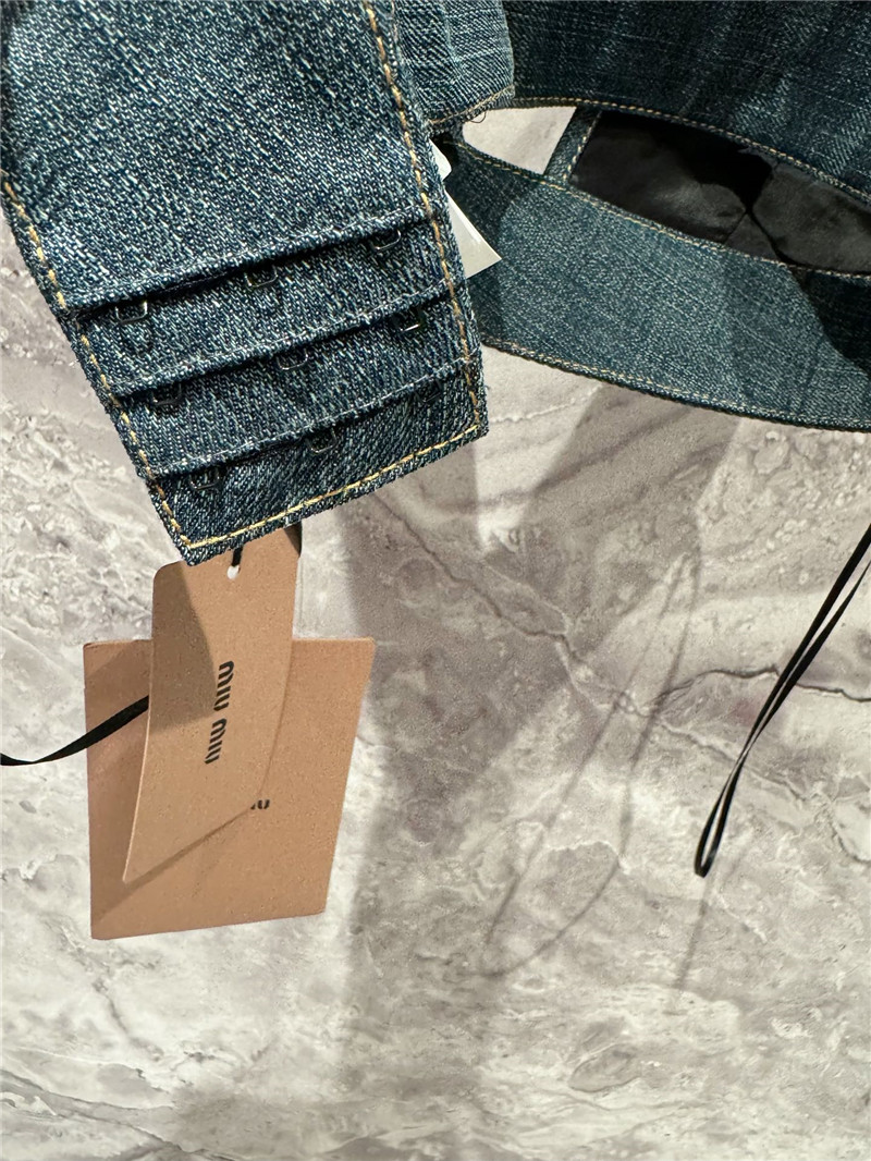 M1um1u denim tube top cheap replica designer clothes