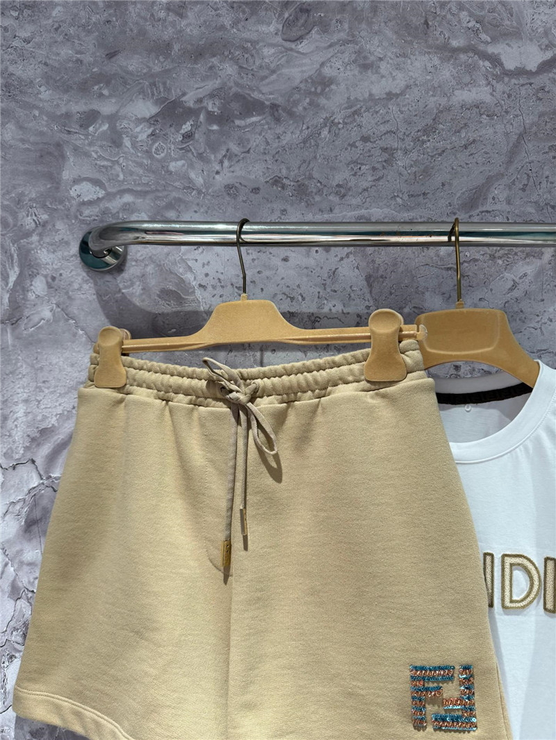F**di beaded casual shorts replica designer clothing websites