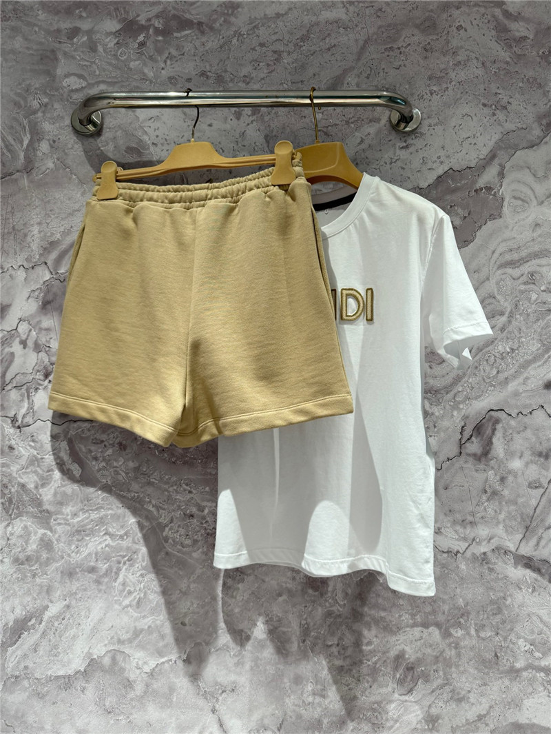F**di beaded casual shorts replica designer clothing websites