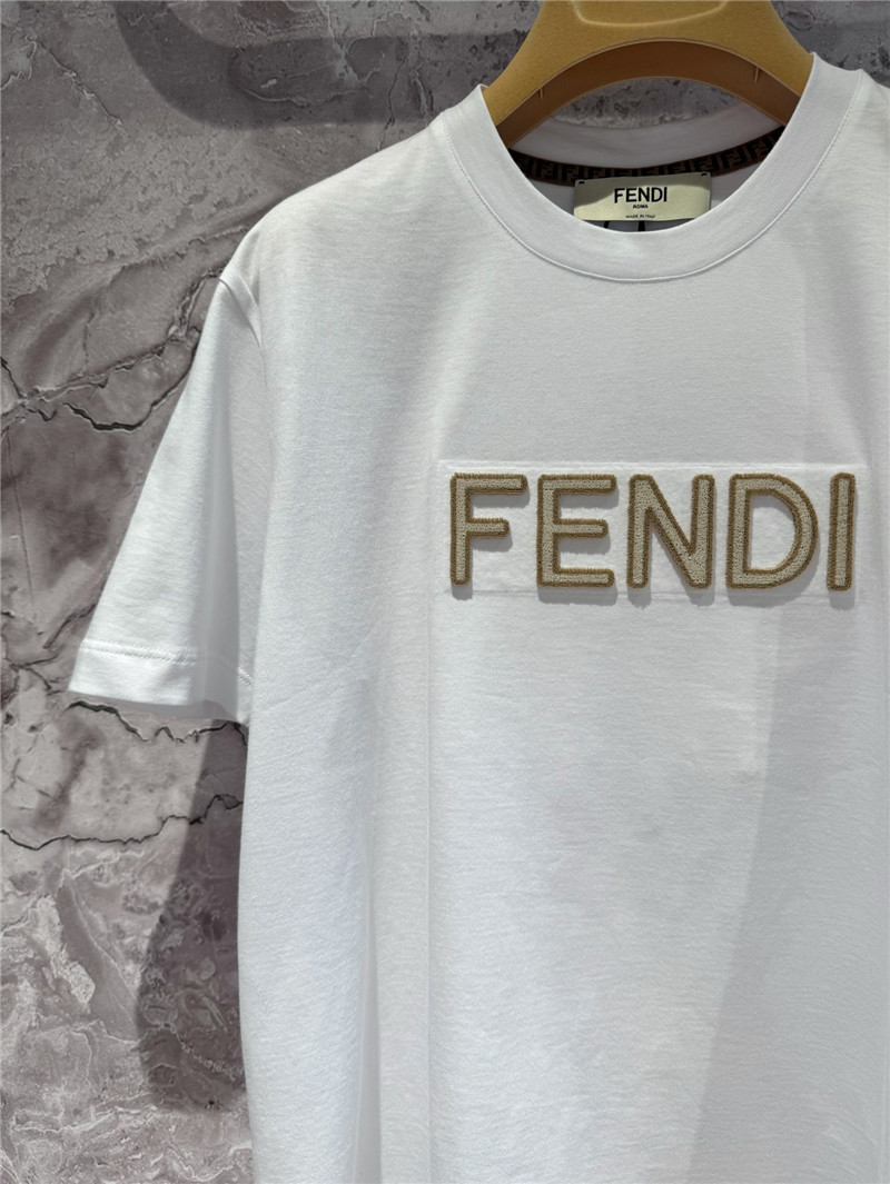 F**di 3d toothbrush embroidered t-shirt replica designer clothes