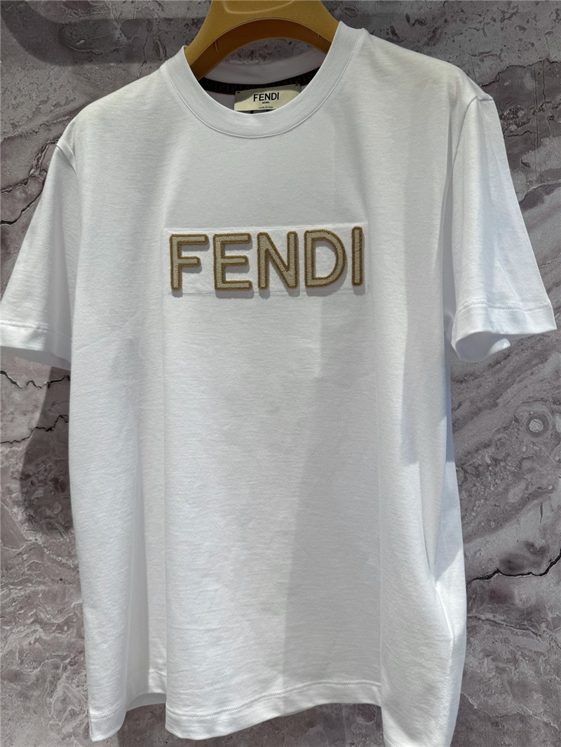 F**di 3d toothbrush embroidered t-shirt replica designer clothes