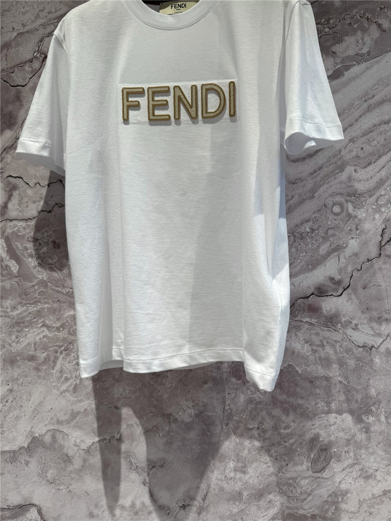 F**di 3d toothbrush embroidered t-shirt replica designer clothes