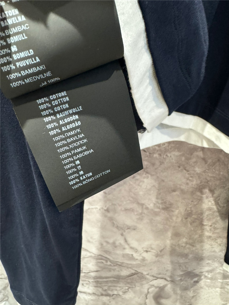 Pra*a contrast color long sleeve t-shirt replica d&g clothing