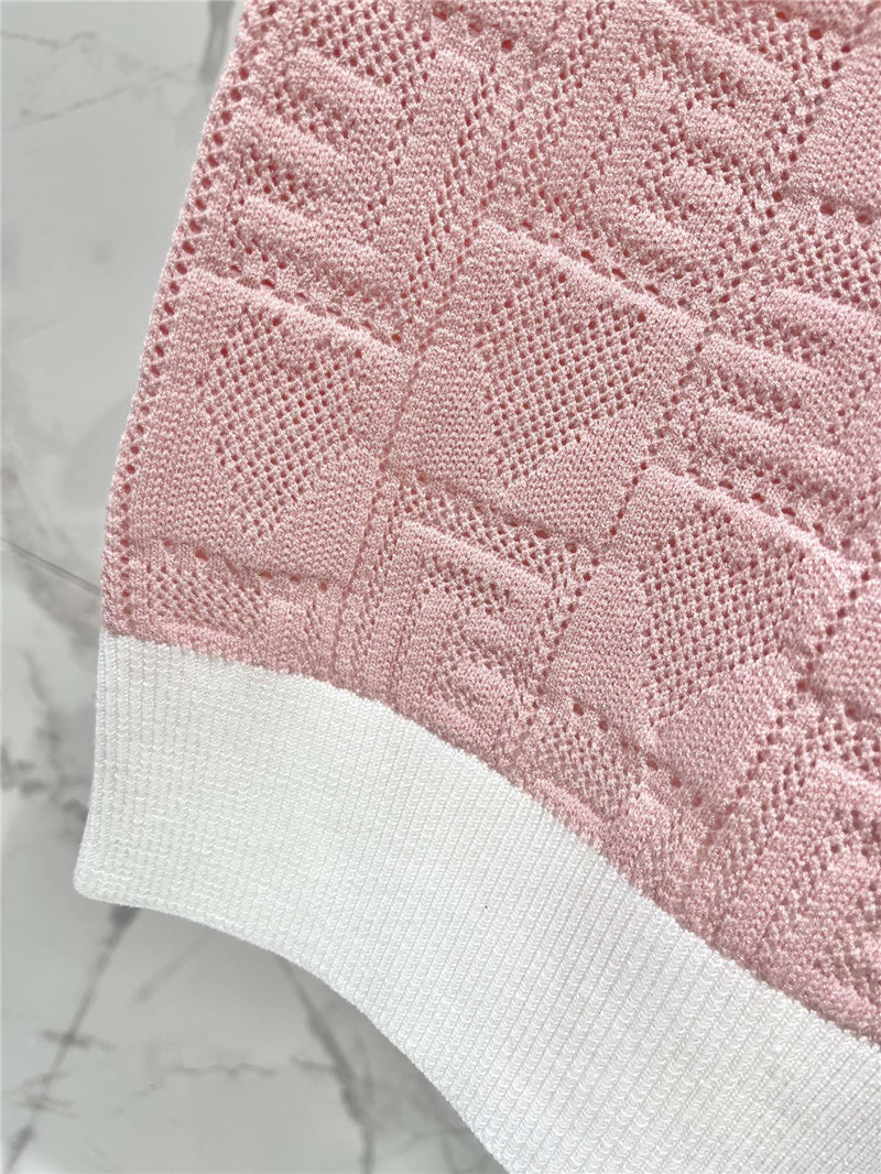 Balmain knitted jacquard hollow sleeveless vest replica clothes