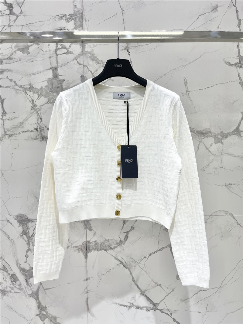 F**di new v-neck long-sleeved cardigan replica d&g clothing