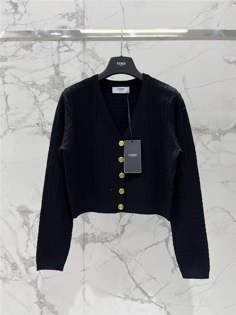 F**di new v-neck long-sleeved cardigan replica d&g clothing