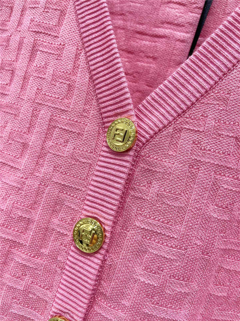 F**di new v-neck long-sleeved cardigan replica d&g clothing