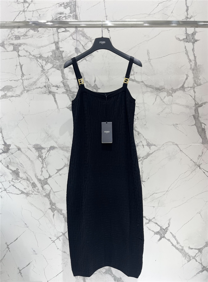 F**di jacquard knitted suspender skirt cheap replica designer clothes