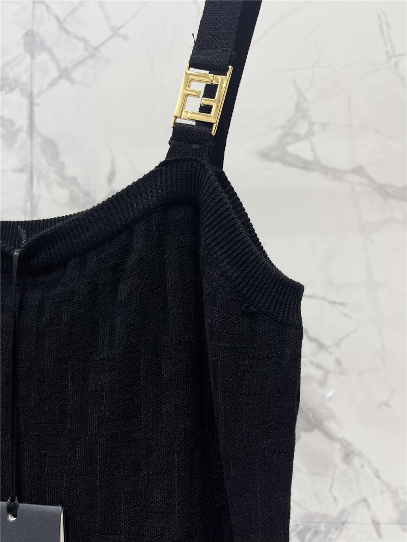 F**di jacquard knitted suspender skirt cheap replica designer clothes