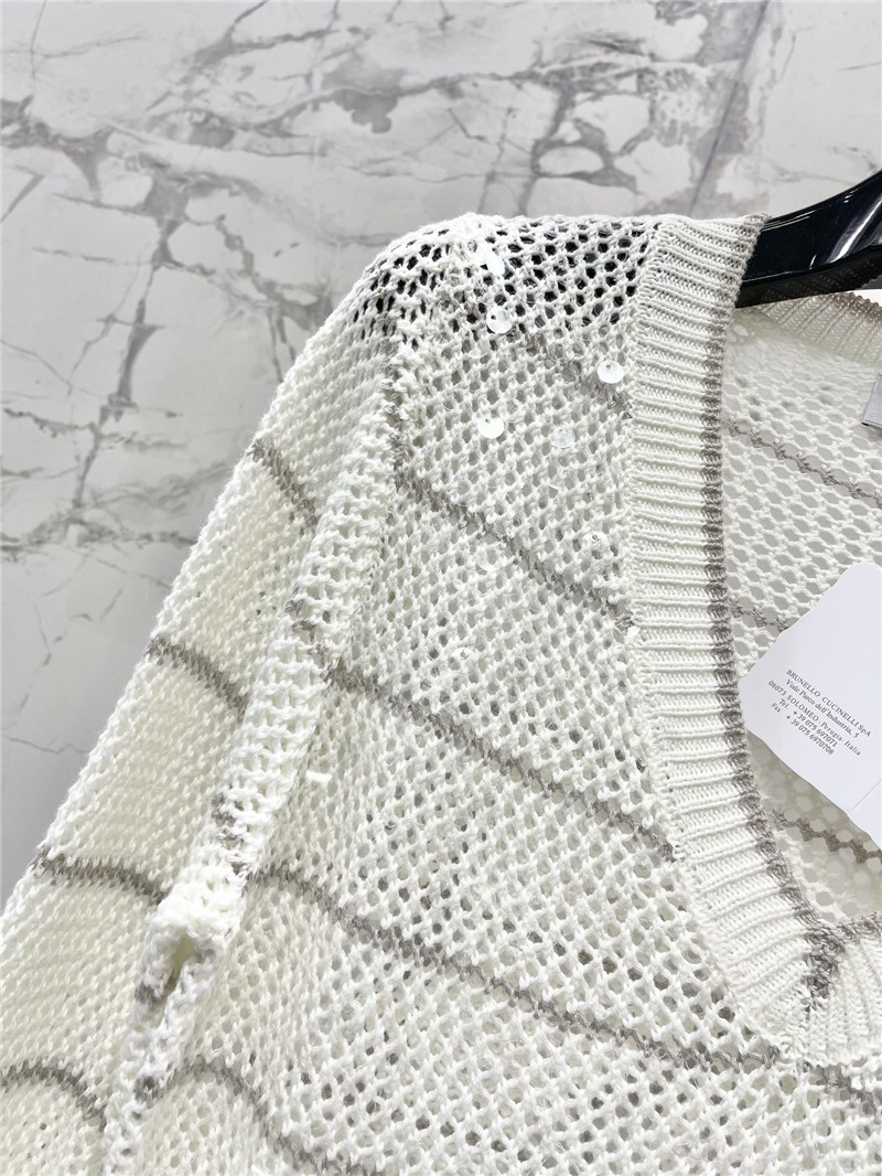 BC striped hollow knit sweater long sleeve replicas clothes