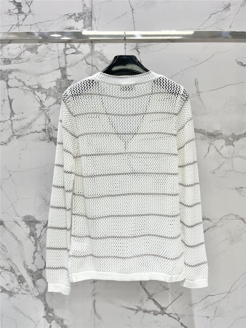 BC striped hollow knit sweater long sleeve replicas clothes