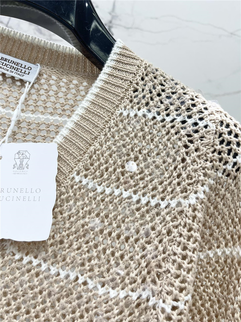 BC striped hollow knit sweater long sleeve replicas clothes