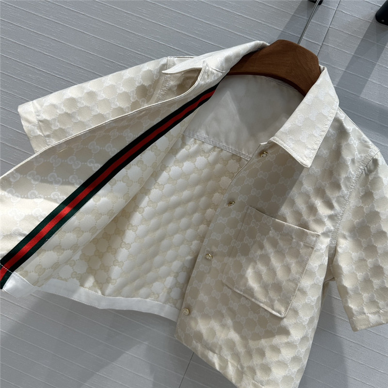 Gvc*1 old flower jacquard short sleeve jacket replica clothes