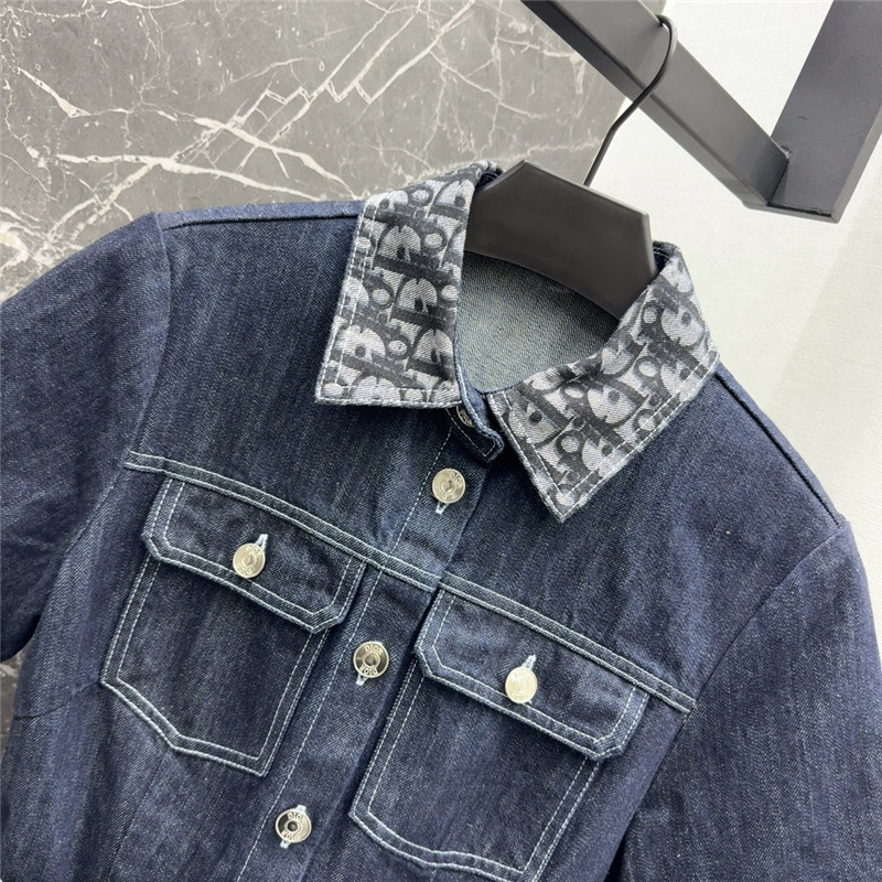 D10r contrast color denim dress replica d&g clothing