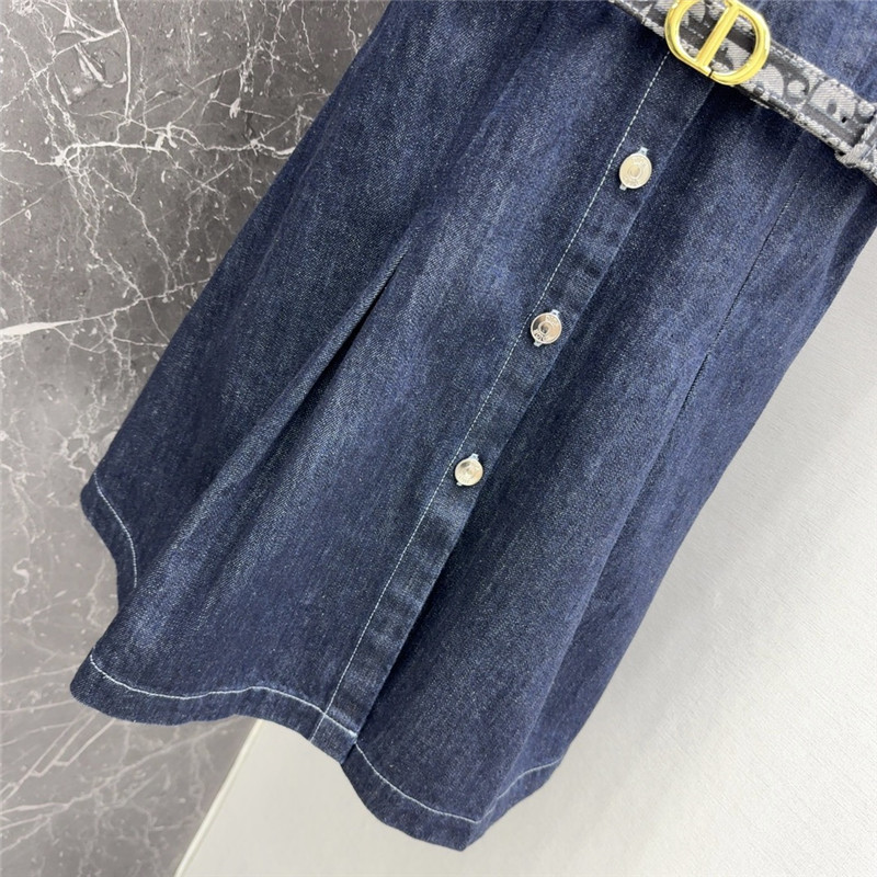 D10r contrast color denim dress replica d&g clothing