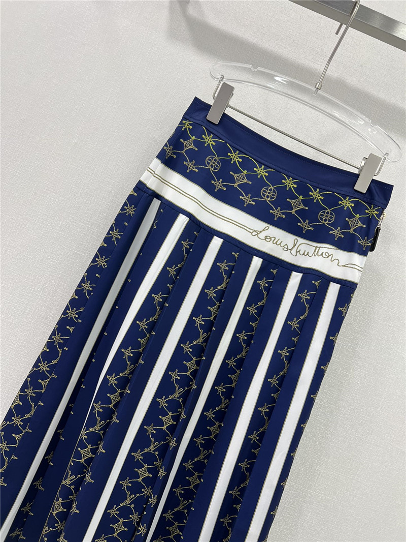 l0vis Vvtt0n lv pleated printed skirt replicas clothes