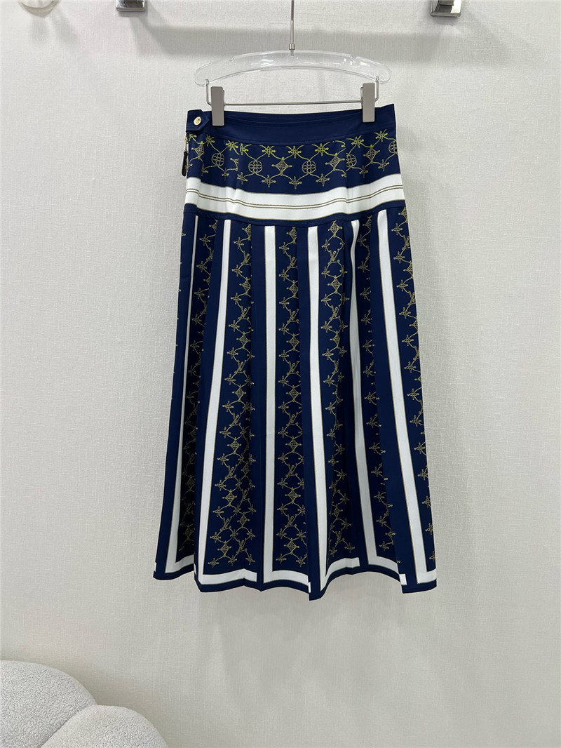 l0vis Vvtt0n lv pleated printed skirt replicas clothes