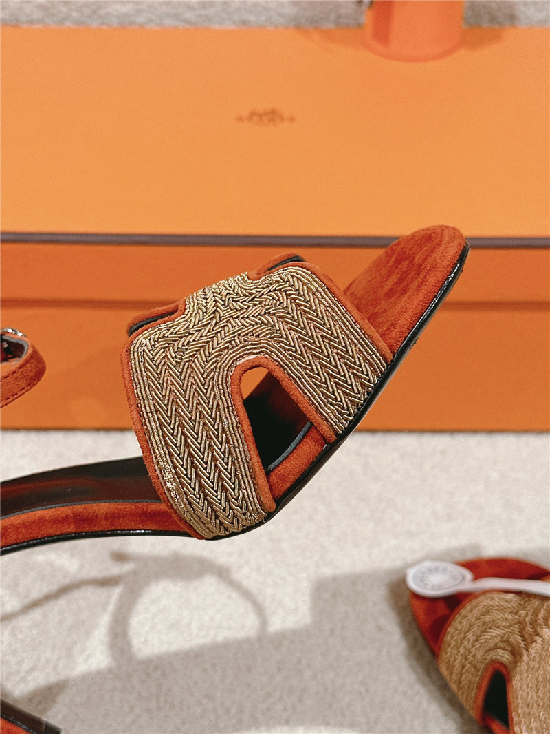 H**me5 holy 105 sandals in turin red suede goatskin