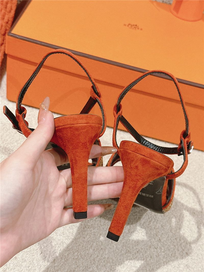 H**me5 holy 105 sandals in turin red suede goatskin