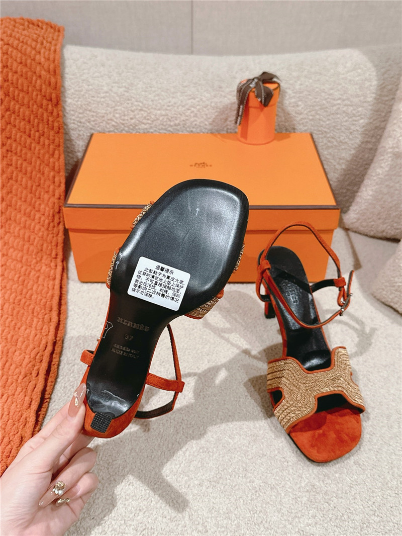 H**me5 holy 105 sandals in turin red suede goatskin