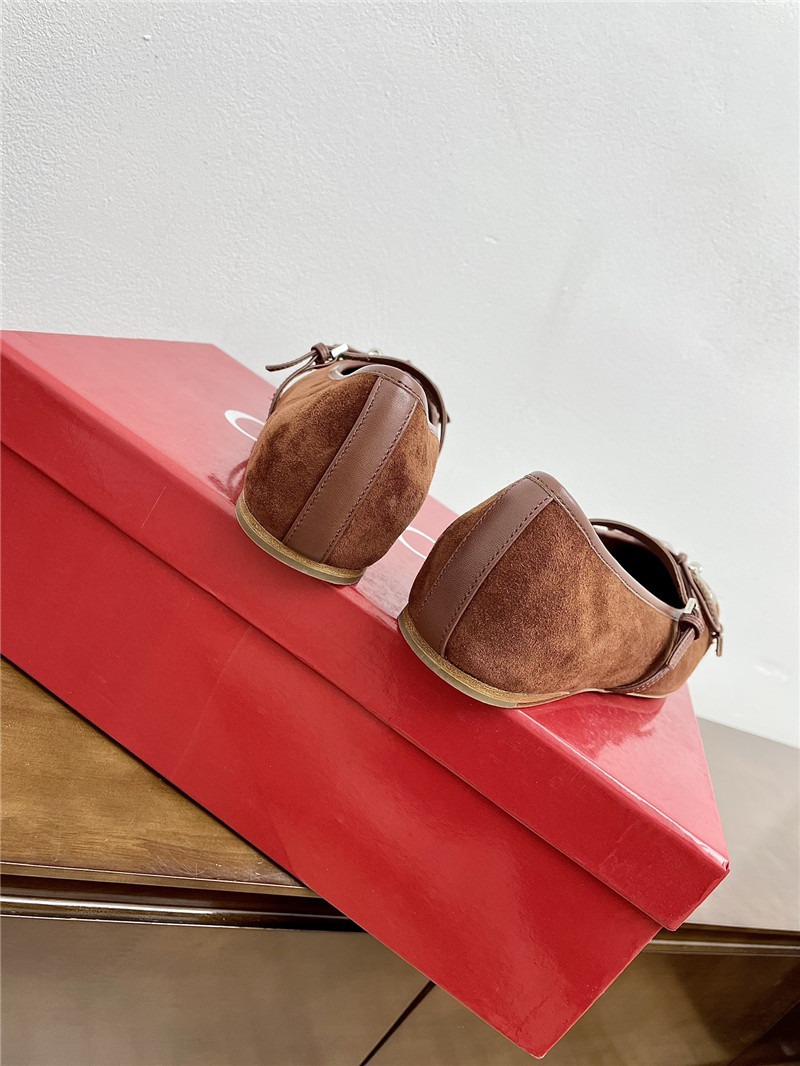 Gvc*1 horsebit ballet flat in brown suede