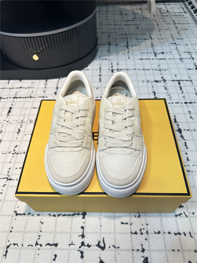 F**di match leather low top sneakers