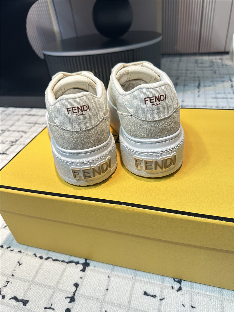 F**di match leather low top sneakers