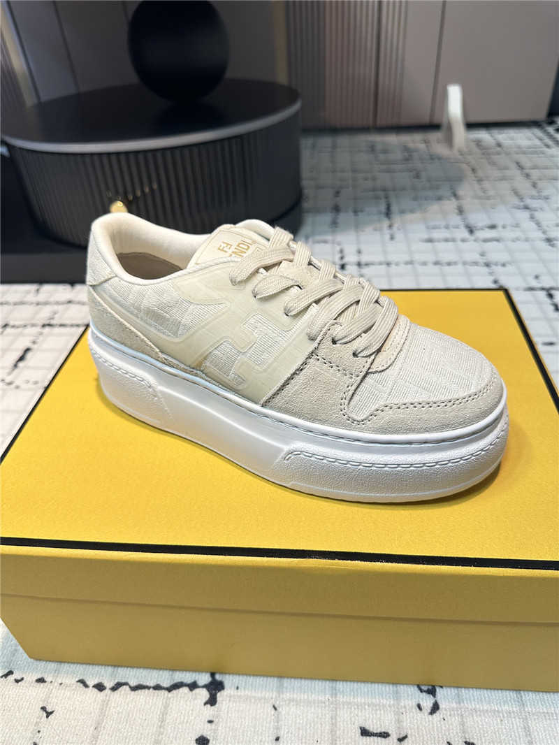 F**di match leather low top sneakers