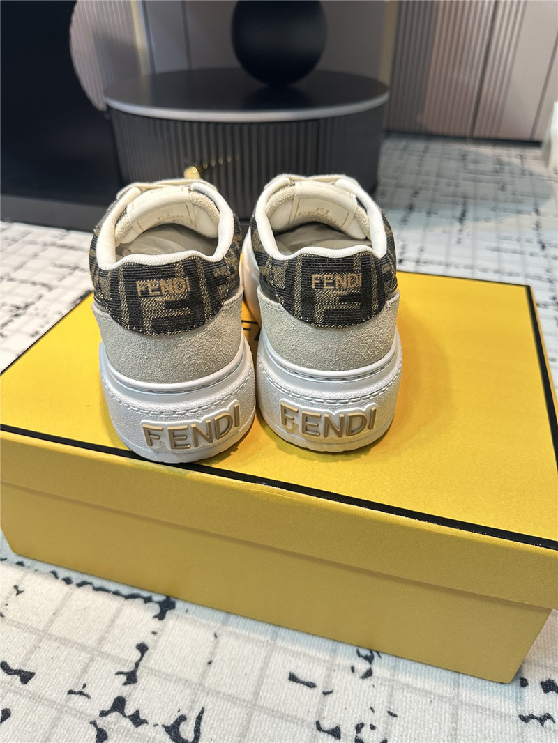 F**di ff logo match canvas low top sneakers