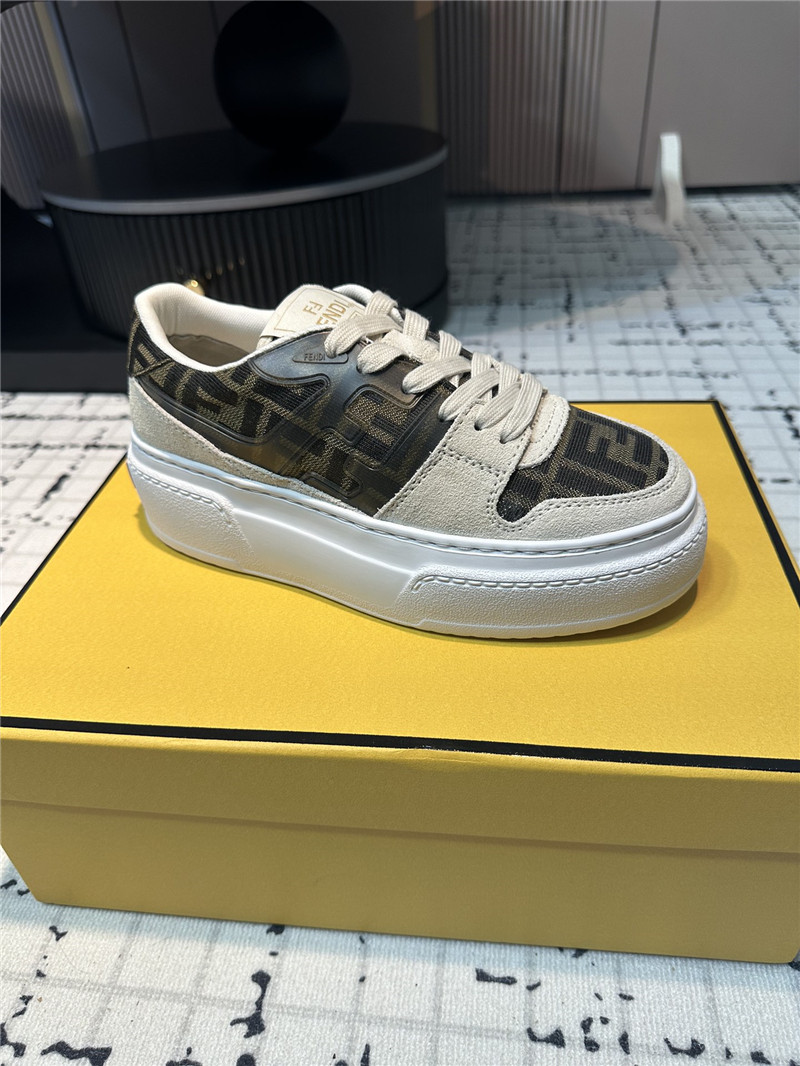 F**di ff logo match canvas low top sneakers