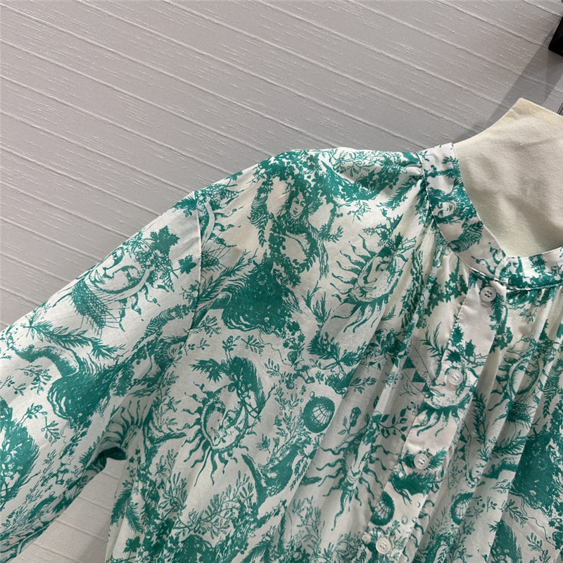 D10r jouy printed long-sleeved dress replica clothing sites